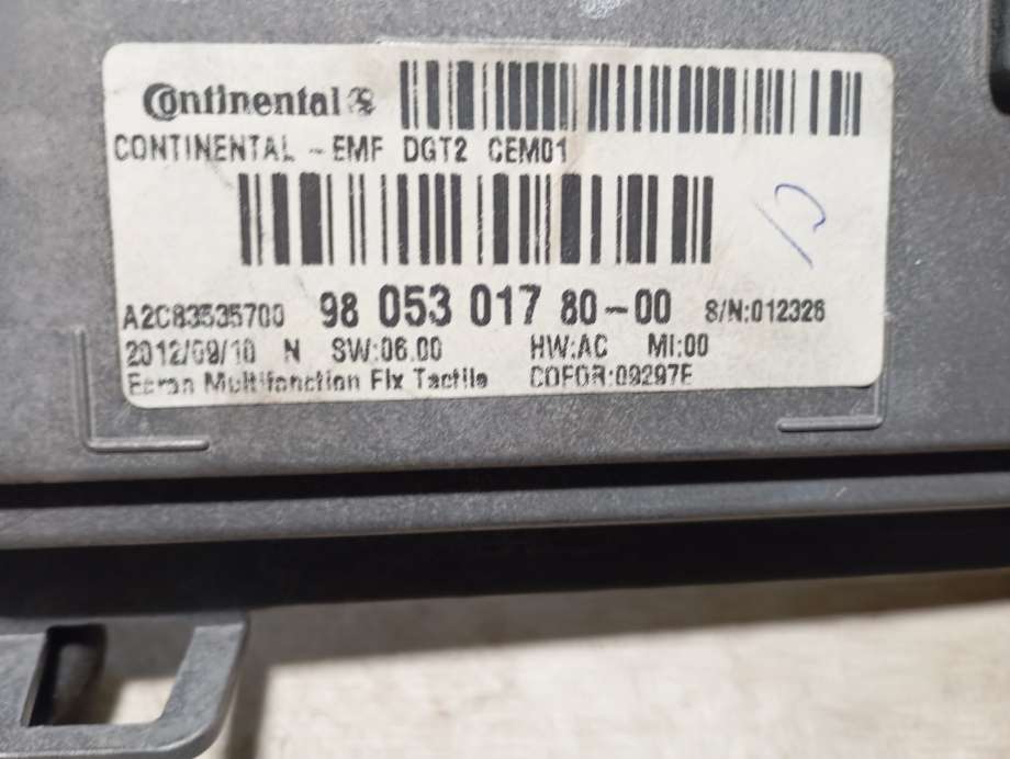 Multimedia display (MCU - Media Controller Unit) til Peugeot 208 2012-2019 (Type I)  (|9805301780)