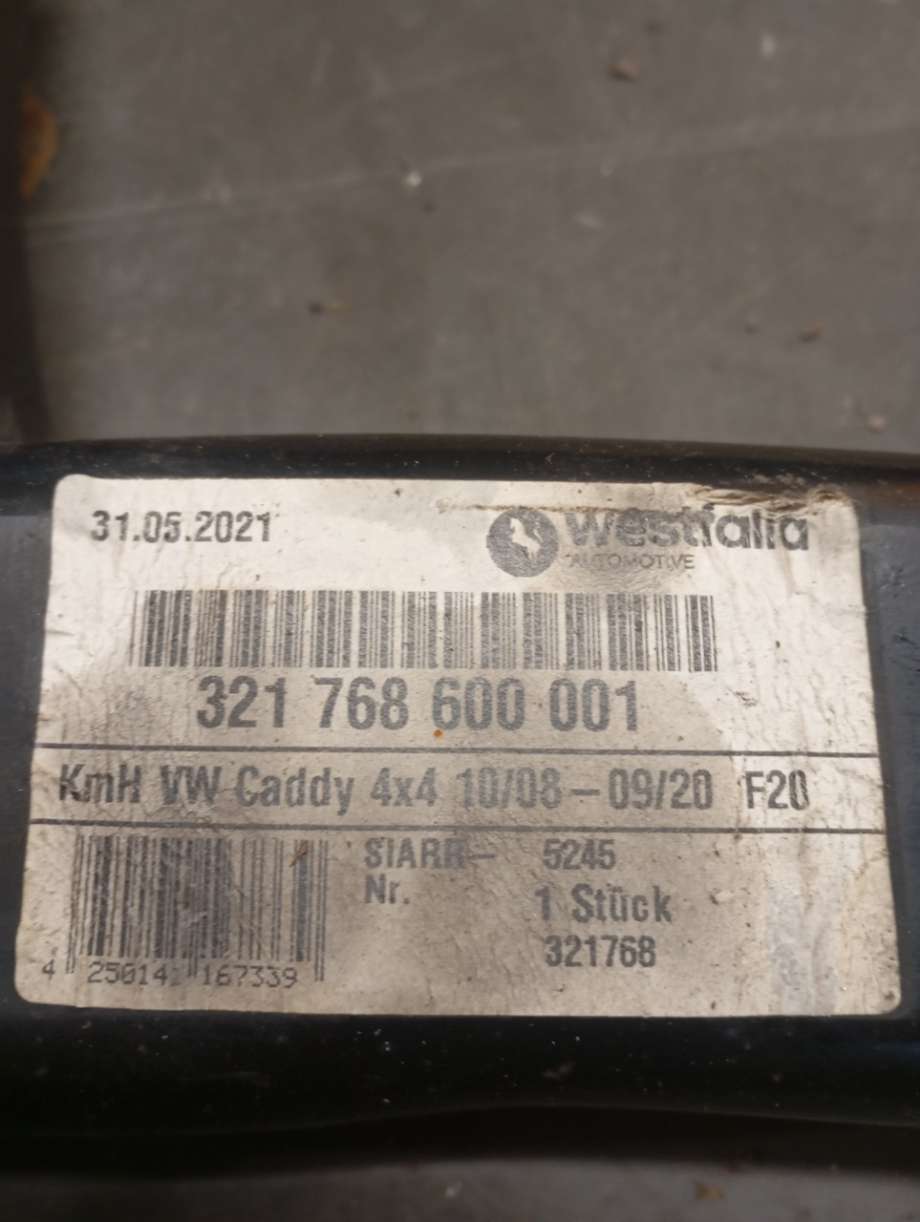 Hengerfeste til VW Caddy 2010-2015 (Type III, Fase 2)  