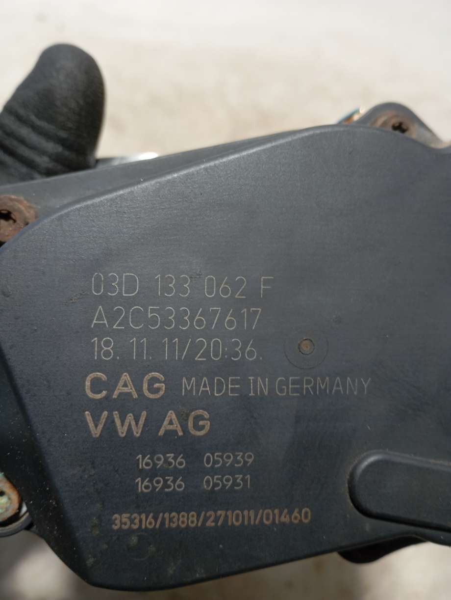 Spjeldhus til VW Polo 2009-2014 (Type V, Fase 1)  (|03D133062F)