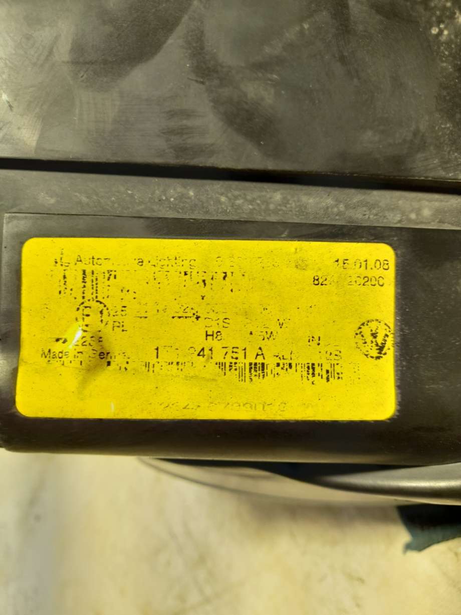 Frontlykt venstre xenon til VW Touran 2003-2006 (Type I, Fase 1) (|1t1941751a|1307329120)