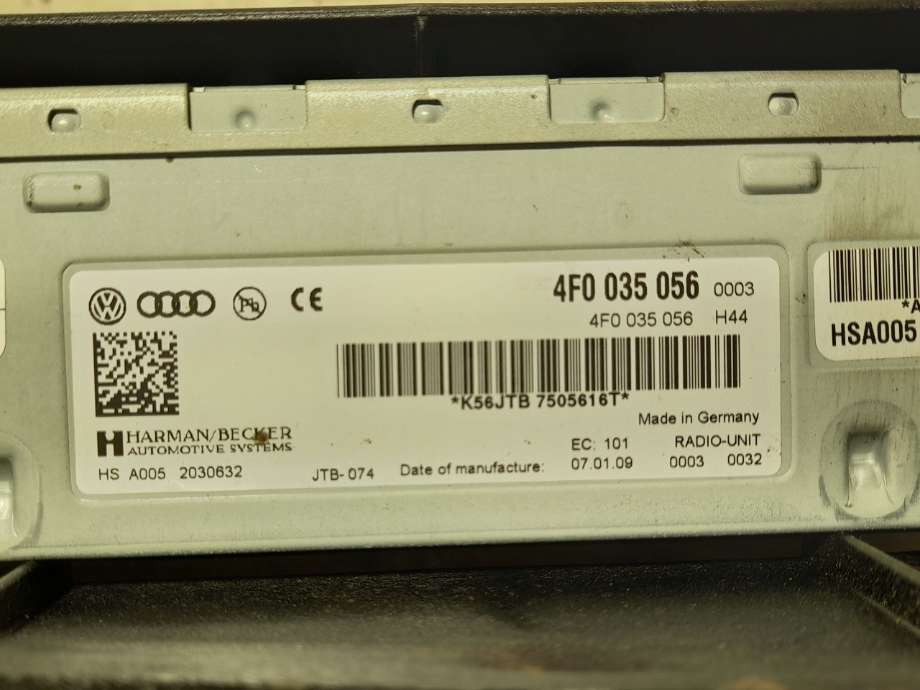 Bilstereo diverse til Audi A6 2005-2008 (Type III, Fase 1) (C6) (C6) (|4f0035056)