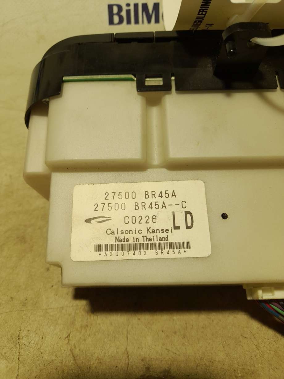 Varmeapparat betjening til Nissan Qashqai 2010-2014 (Type I, Fase 2)  (|27500br45a)