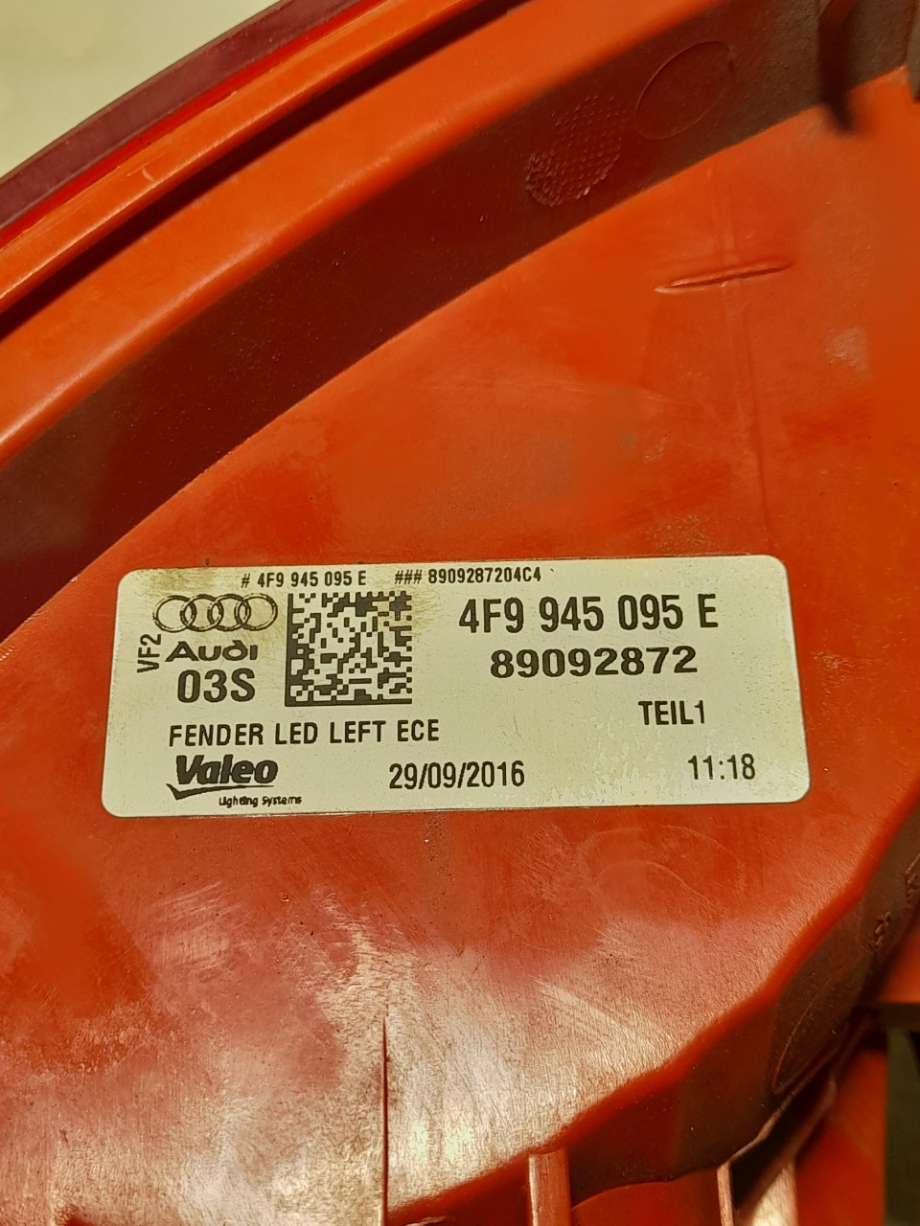 Baklykt venstre til Audi A6 2005-2008 (Type III, Fase 1) (C6) (C6) (|4f9945095e)