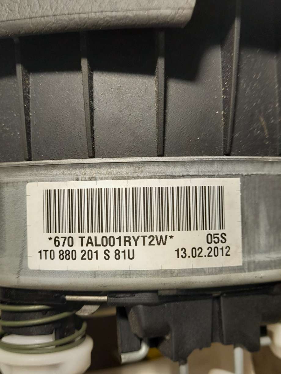 Airbag rattpute til VW Tiguan 2007-2011 (Type I, Fase 1)  (|1t0880201s81u)