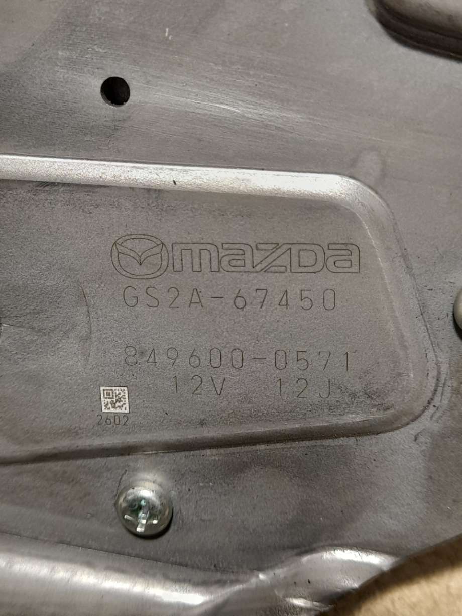 Viskermotor bakrute til Mazda 6 2008-2010 (Type II, Fase 1)  