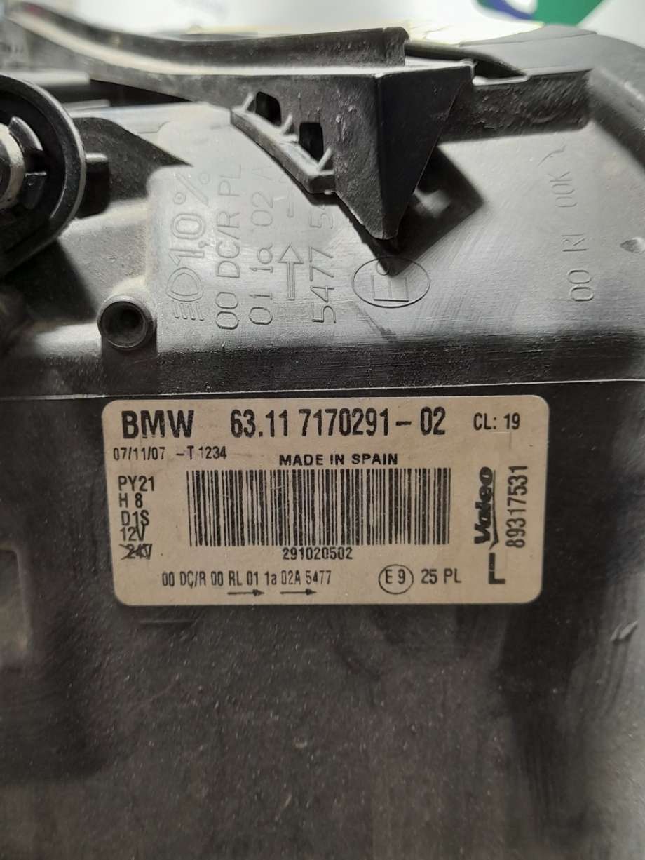 Frontlykt venstre xenon til BMW 1-Serie 2004-2011 (E81/E82/E87/E88) (E81/E82/E87/E88) (|63117170291)