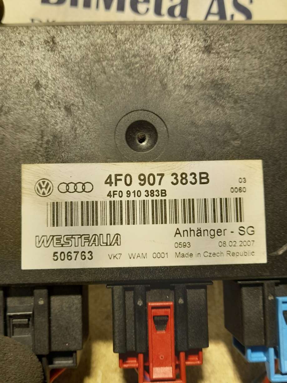 Styreenhet hengerfeste til Audi A6 2005-2008 (Type III, Fase 1) (C6) (C6) (|4f0907383b)