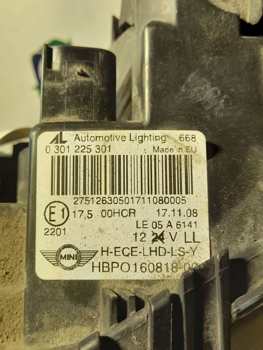 Frontlykt venstre halogen til Mini One/Cooper 2007-2014 (R55-57) (R55-57) (|0301225301)