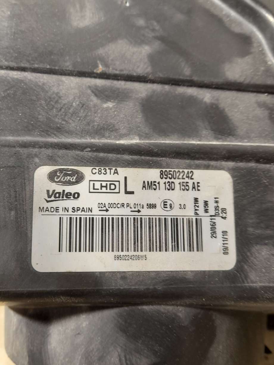 Frontlykt venstre xenon til Ford C-Max 2010-2015 (Type II, Fase 1)  (|89502242|am5113d155ae)