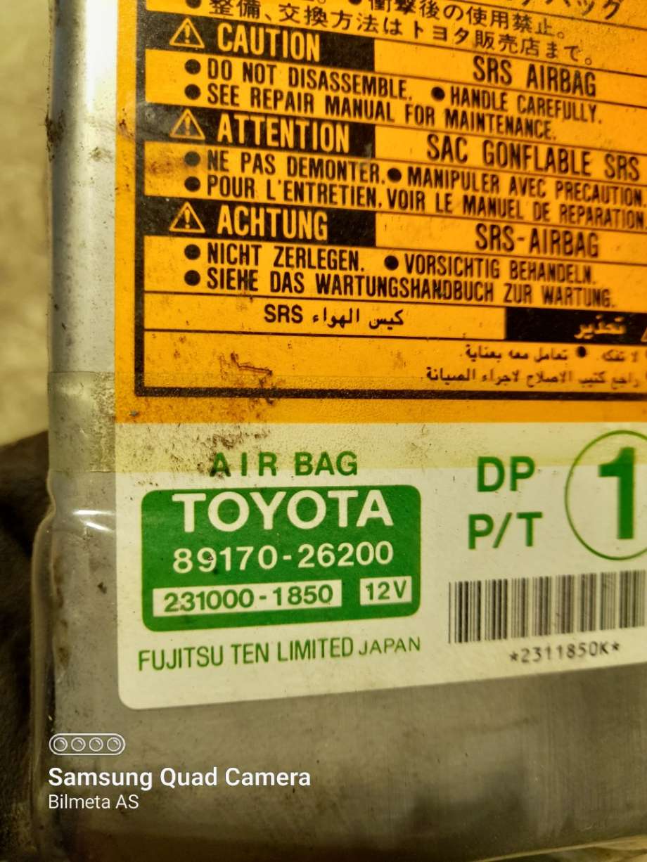 Airbag elektronikk til Toyota Hiace 2007-2012 (Fase 3)  (|8917026200|2310001850)