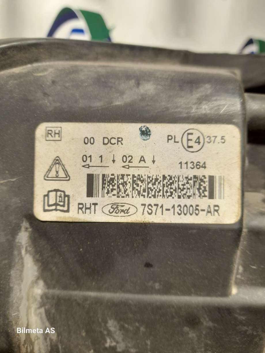 Frontlykt høyre xenon til Ford Mondeo 2007-2010 (Type IV, Fase 1)  (|7s7113005ar)