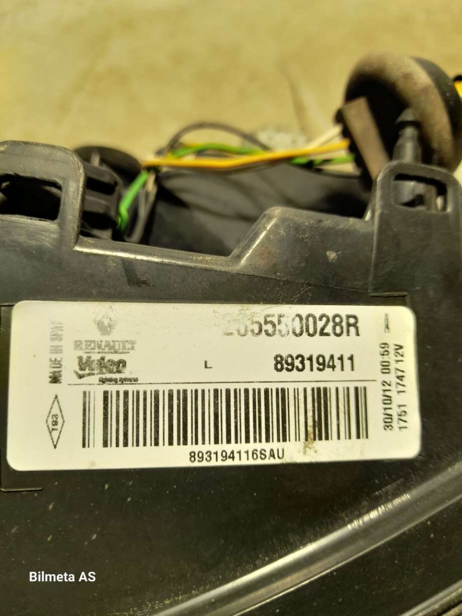 Baklykt venstre indre til Renault Megane 2009-2016 Type III  (|265550028r)