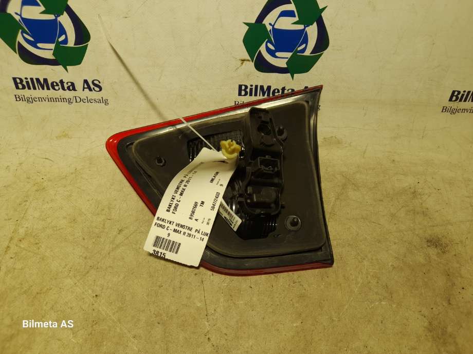 Baklykt venstre indre til Ford C-Max 2010-2015 (Type II, Fase 1)  (|89502669|am5113a603bd)