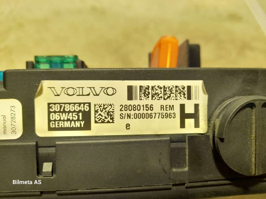 Sikringsboks til Volvo XC90 2007-2014 (Type I, Fase 2)  (|28080156|307786646)
