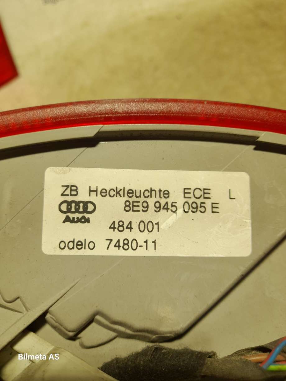Baklykt venstre til Audi A4 2004-2008 (Type III) (B7) (B7) 