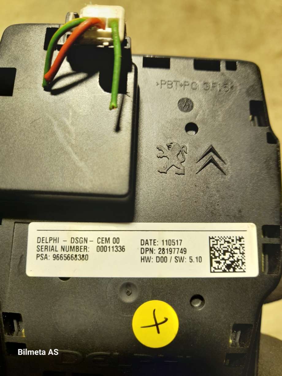 Bryter diverse til Peugeot 508 2011-2014 (Type I, Fase 1)  (|9665668380)