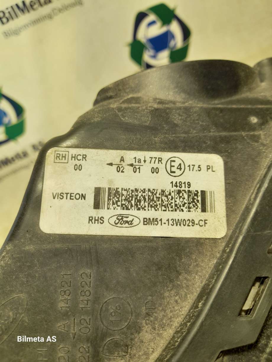 Frontlykt høyre halogen til Ford Focus 2011-2014 (Type III, Fase 1) (|bm5113w029)