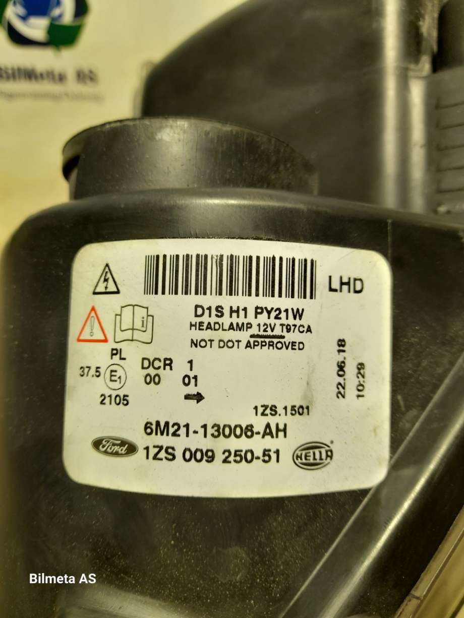 Frontlykt venstre xenon til Ford S-Max 2006-2010 (Type I, Fase 1)  (|6m2113006ah)