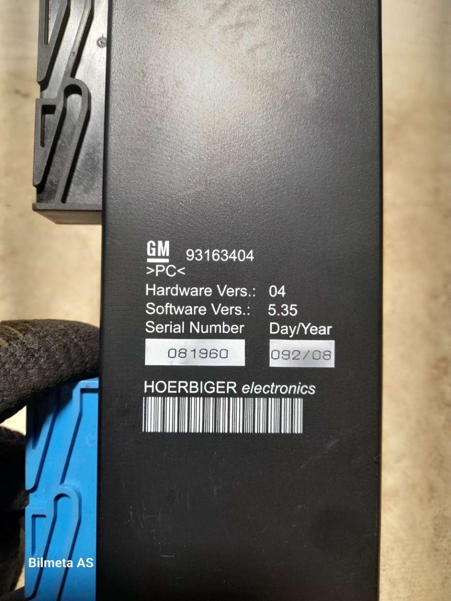 Styreenhet diverse til Opel Astra H 2004-2009  (|93163404)