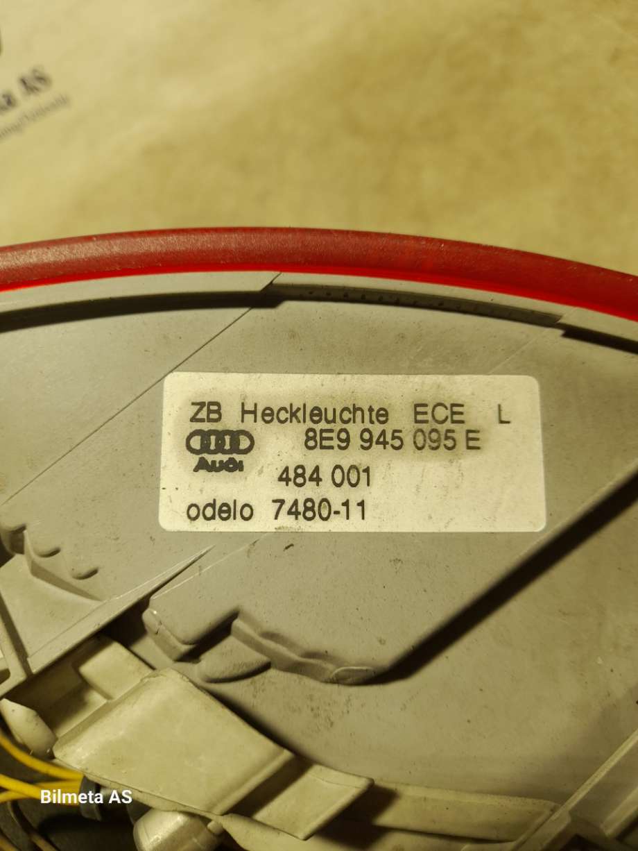 Baklykt venstre til Audi A4 2004-2008 (Type III) (B7) (B7) (|8e9945095e)