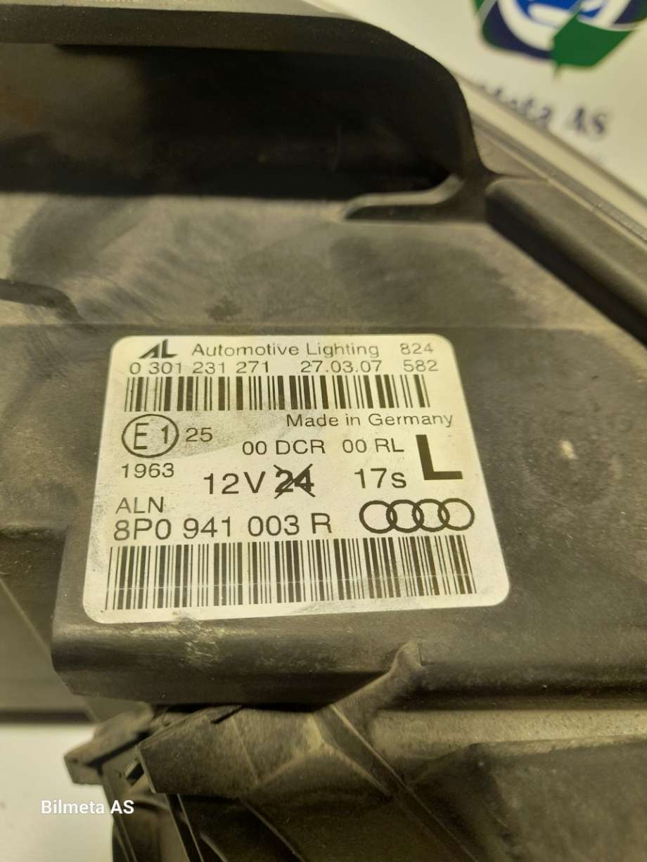 Frontlykt venstre xenon til Audi A3 2003-2008 (Type II, Fase 1)  (|8p0941003r|0301231271)