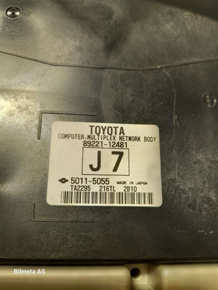 Styreenhet diverse til Toyota Auris 2010-2012 (Type I, Fase 2)  (|8922112481)