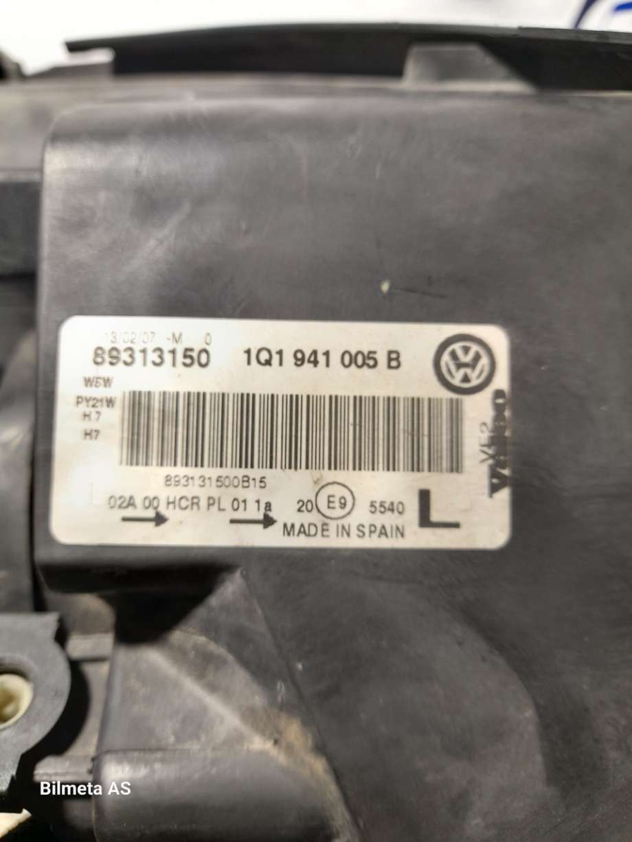 Frontlykt venstre halogen til VW EOS 2006-2013  (|1q1941005b)