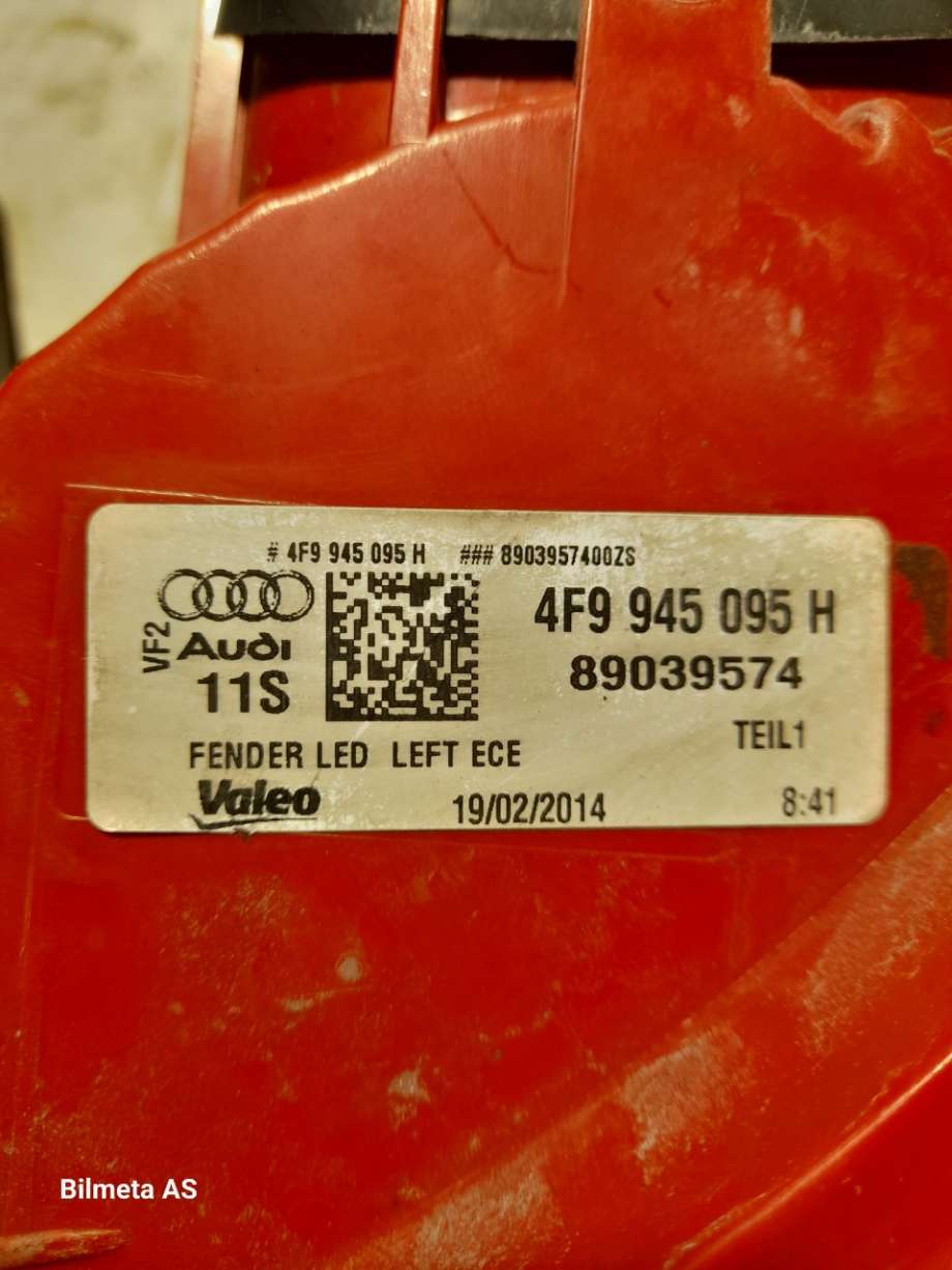 Baklykt venstre til Audi A6 2005-2008 (Type III, Fase 1) (C6) (C6) (|4f9945095h)