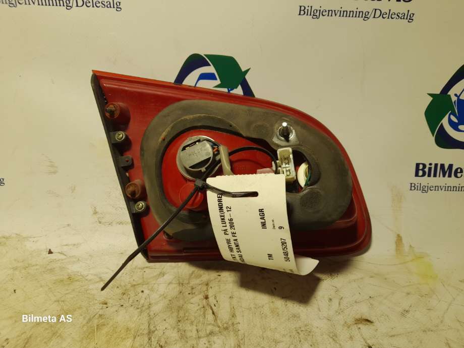 Baklykt høyre indre til Hyundai Santa Fe 2006-2009 (Type II, Fase 1)  
