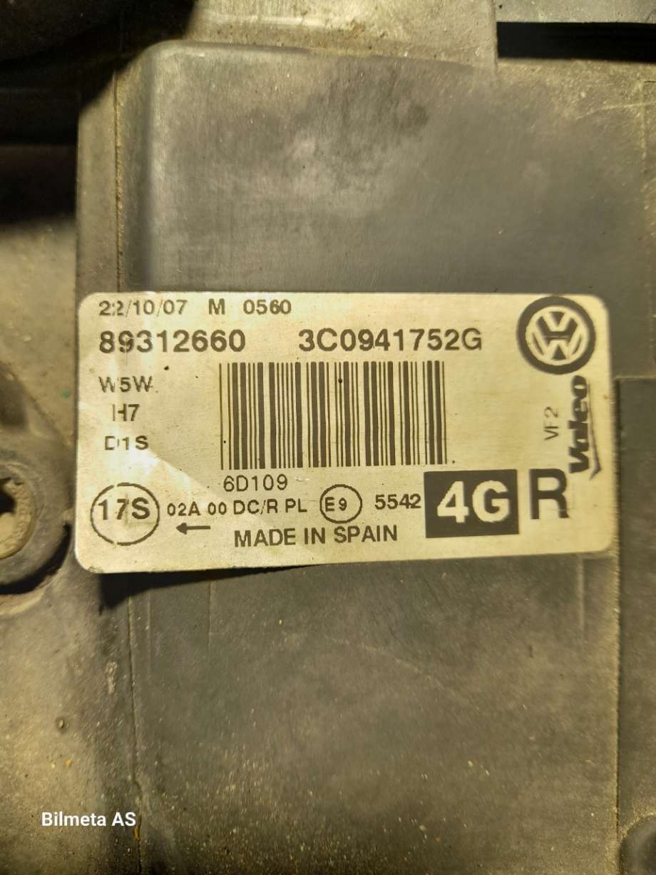 Frontlykt høyre xenon til VW Passat 2005-2010 (B6) (B6) (|3c0941752g)