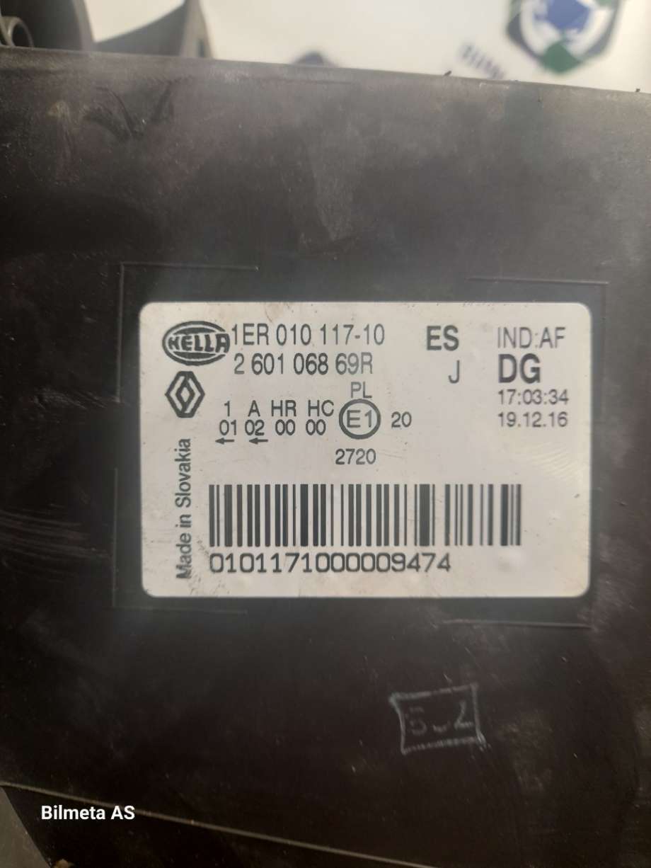 Frontlykt høyre halogen til Renault Master 2010-2013 (Type III, Fase 1)  (|260106869r)