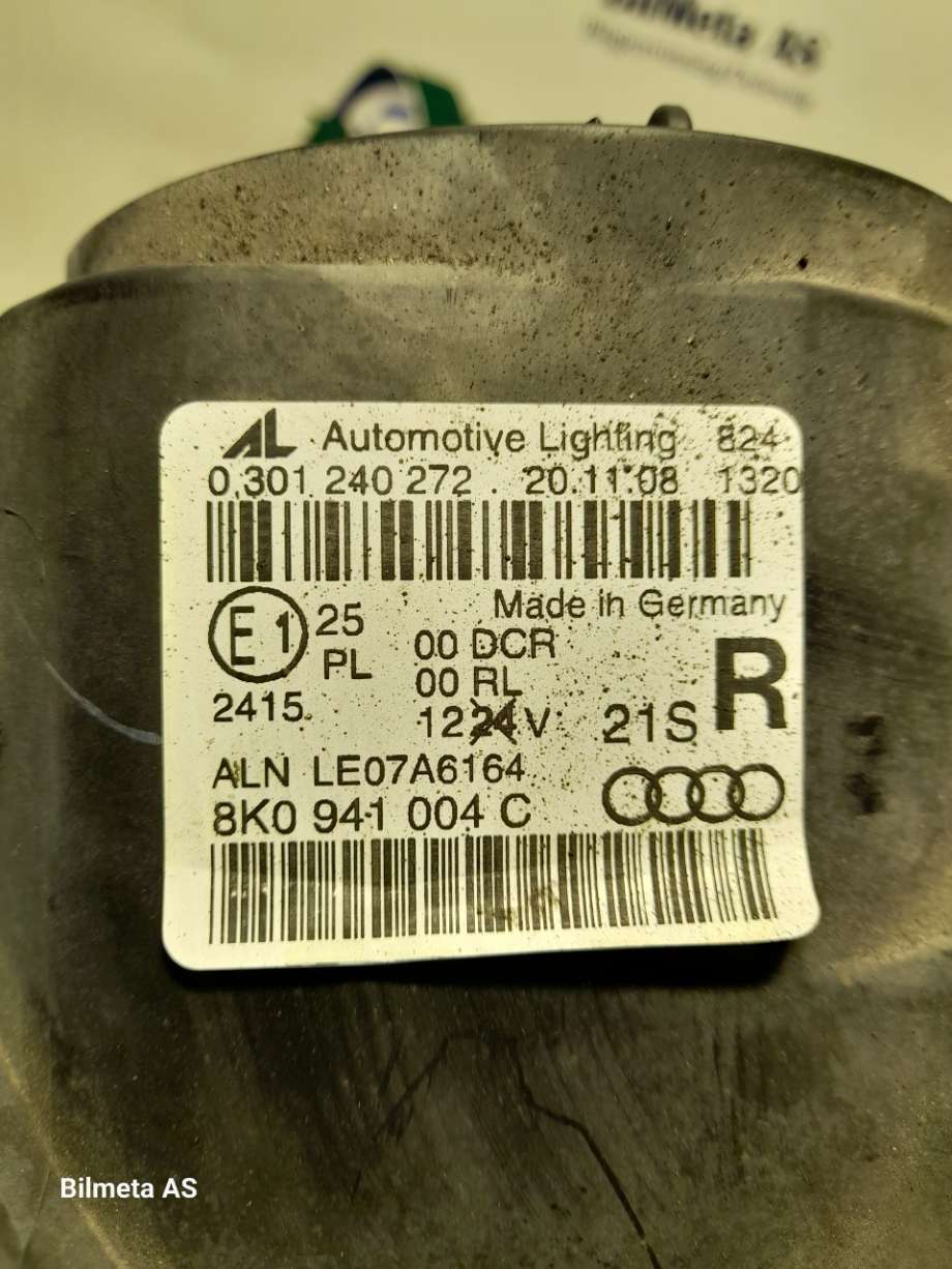 Frontlykt høyre xenon til Audi A4 2007-2014 (Type IV) (B8) (B8) (|8k0941004c)