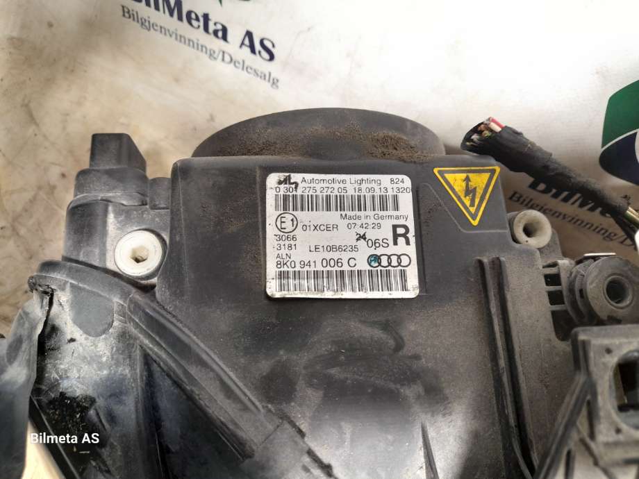 Frontlykt høyre xenon til Audi A4 2007-2014 (Type IV) (B8) (B8) (|8k0941006c)