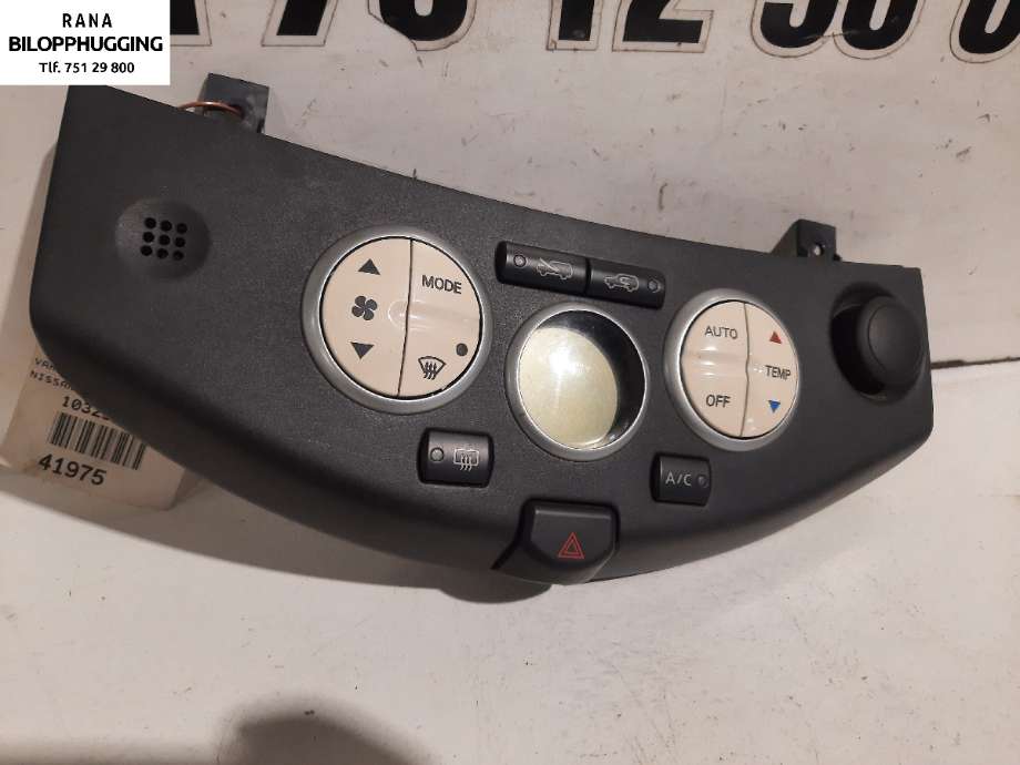 Varmeapparat betjening til Nissan Micra, 2003-2010 (K12) (K12) (micra combi -coupe  1,5|)