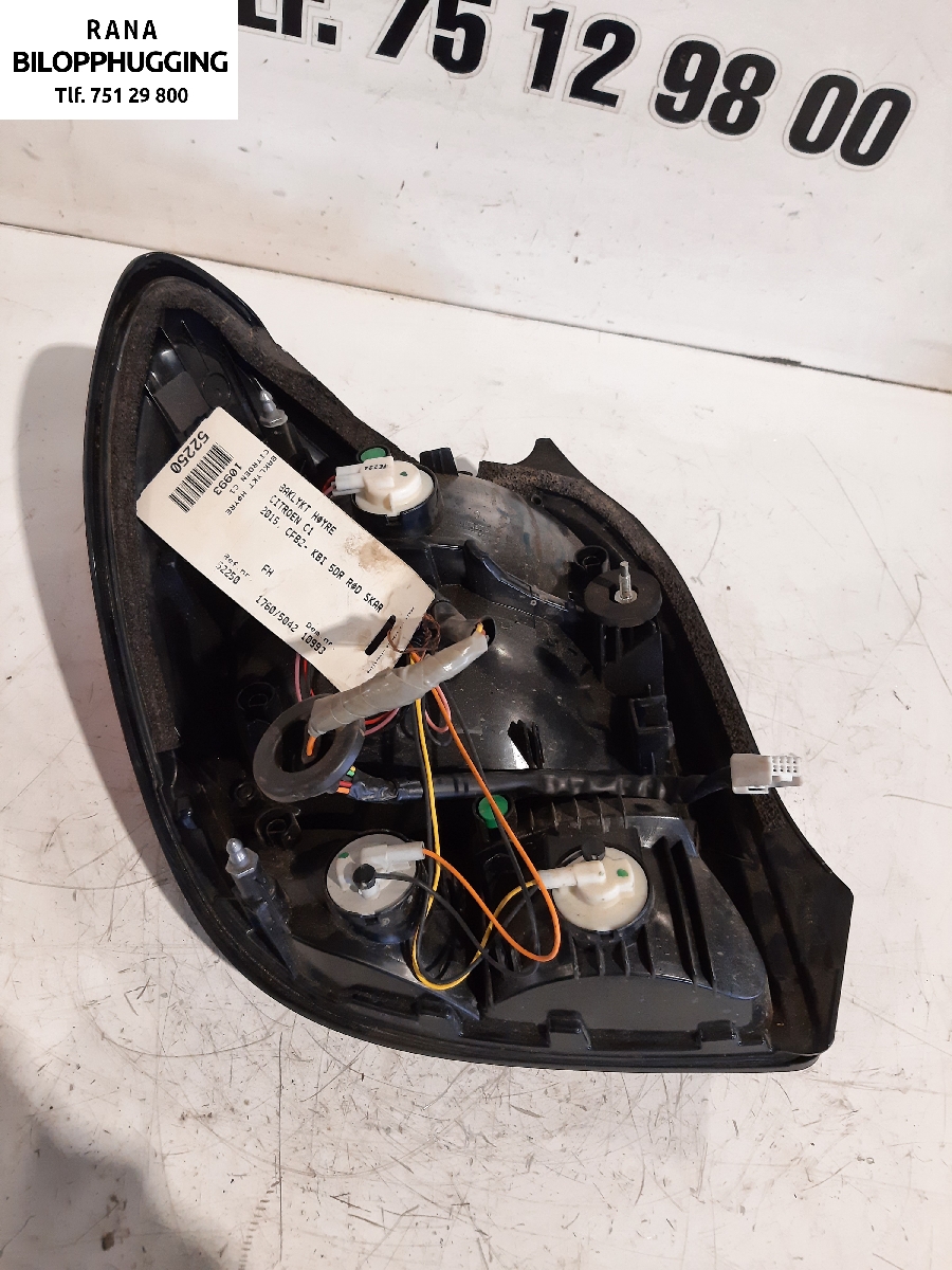 Baklykt høyre til Citroën C1 2014-->> (Type II)  (C1  II  1,0 VTI  68|)