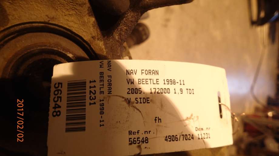 Hjulnav venstre foran til VW Beetle 1998-2010 (Type I)  (1,9  TDI ATD|1J0407255AG|)