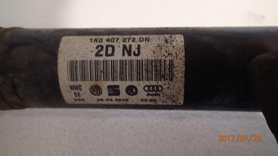 Drivaksel høyre foran til VW Passat 2005-2010 (B6) (B6) (1,9 TDI||1K0407272DN)