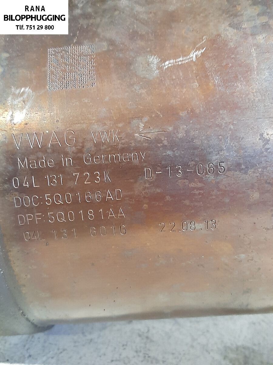 Partikkelfilter til Škoda Octavia 2013-2016 (Type III, Fase 1)  (OCTAVIA III 2,0TDI  RS|04L131606EX|)