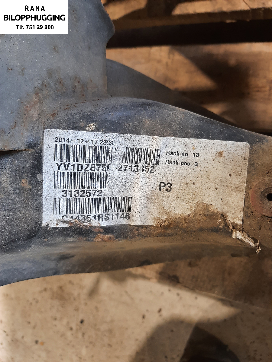 Bakaksel til Volvo XC60 2014-2017 (Type I, Fase 2)  (2,4 D|31476647|)