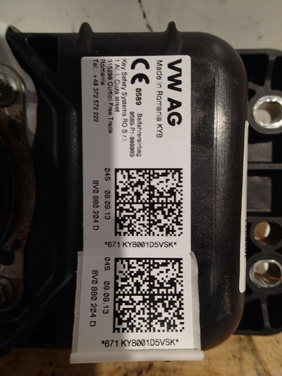 Airbag passasjer til VW Golf VII 2012-2017 (Fase 1) (1,6 TDI|)