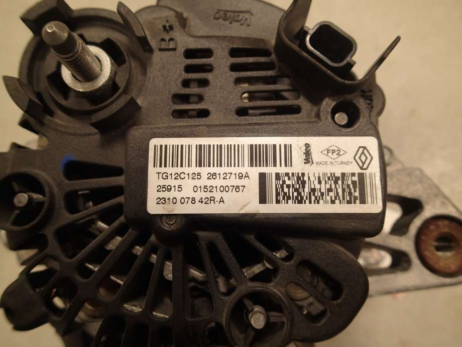 Dynamo til Renault Captur 2013-2020 (Type I) (1,2 TCe 120 bensin|2612719A|NBG 3976|TG12C125)