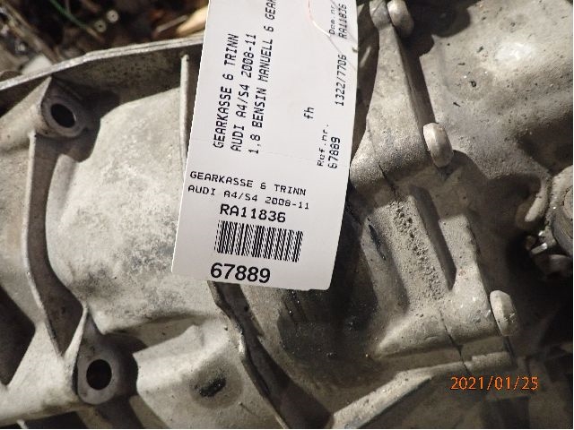 Girkasse manuell 6-trinn til Audi A4 2007-2014 (Type IV) (B8) (B8) (1,8 TFSI   Quattro|0B2300027Q||KXN)