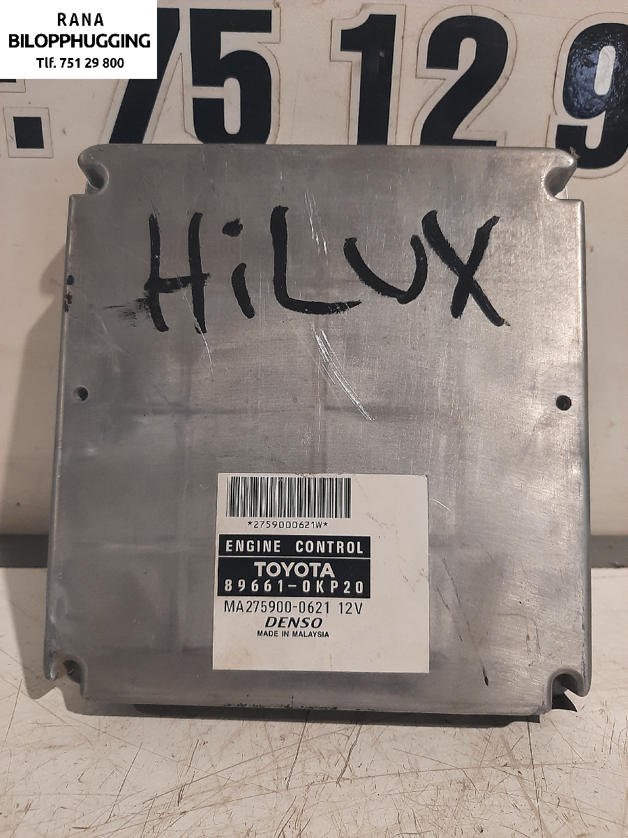 Styreenhet motor til Toyota Hilux 2006-2011 (2,5 D-4D|MA 175800-6802||89661 0KP20)