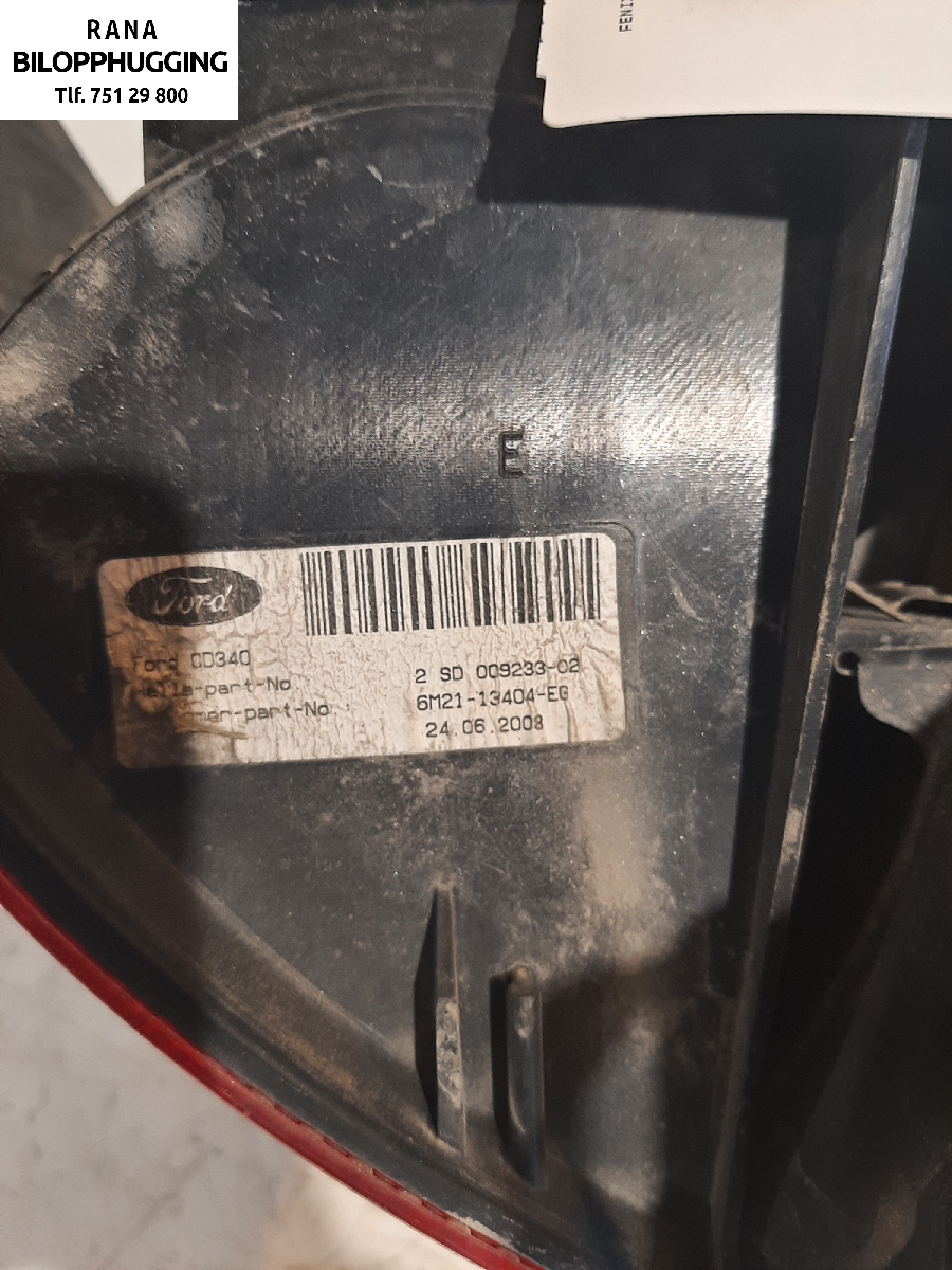 Baklykt høyre til Ford Galaxy 2007-2010 (Type III, Fase 1)  (2,0 TDCI    QXWA|6M2113404FC|)