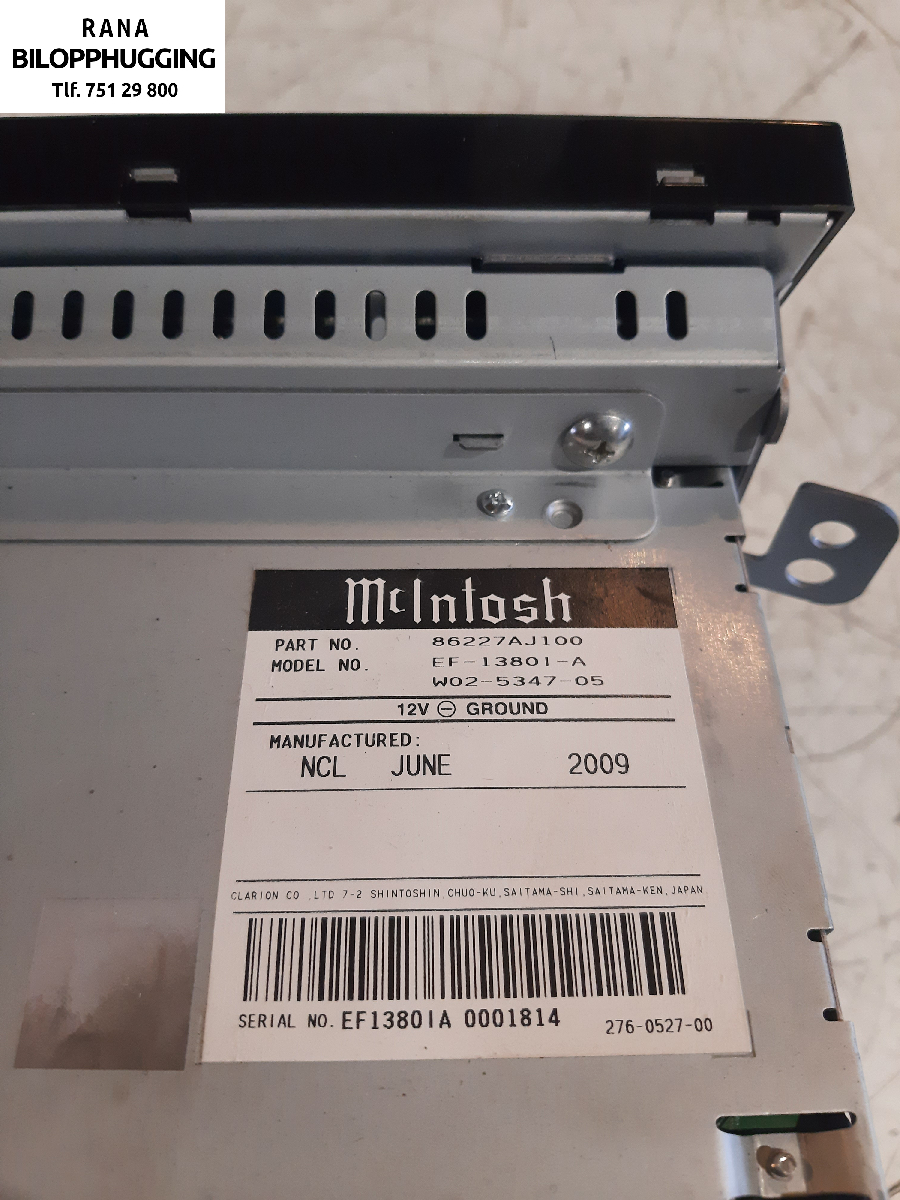 Bilstereo navigasjon spiller til Subaru Legacy 2009-2015  (LEGASY V STASJONSVOGN  AWD||EF-13801 A)