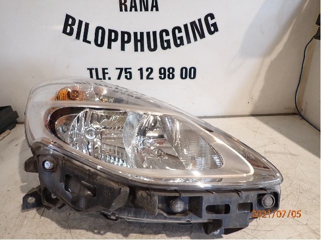 Frontlykt høyre halogen til Renault Clio, 2009-2012 (Type III, Fase 2)  (CLIO III  1,2 16V|)