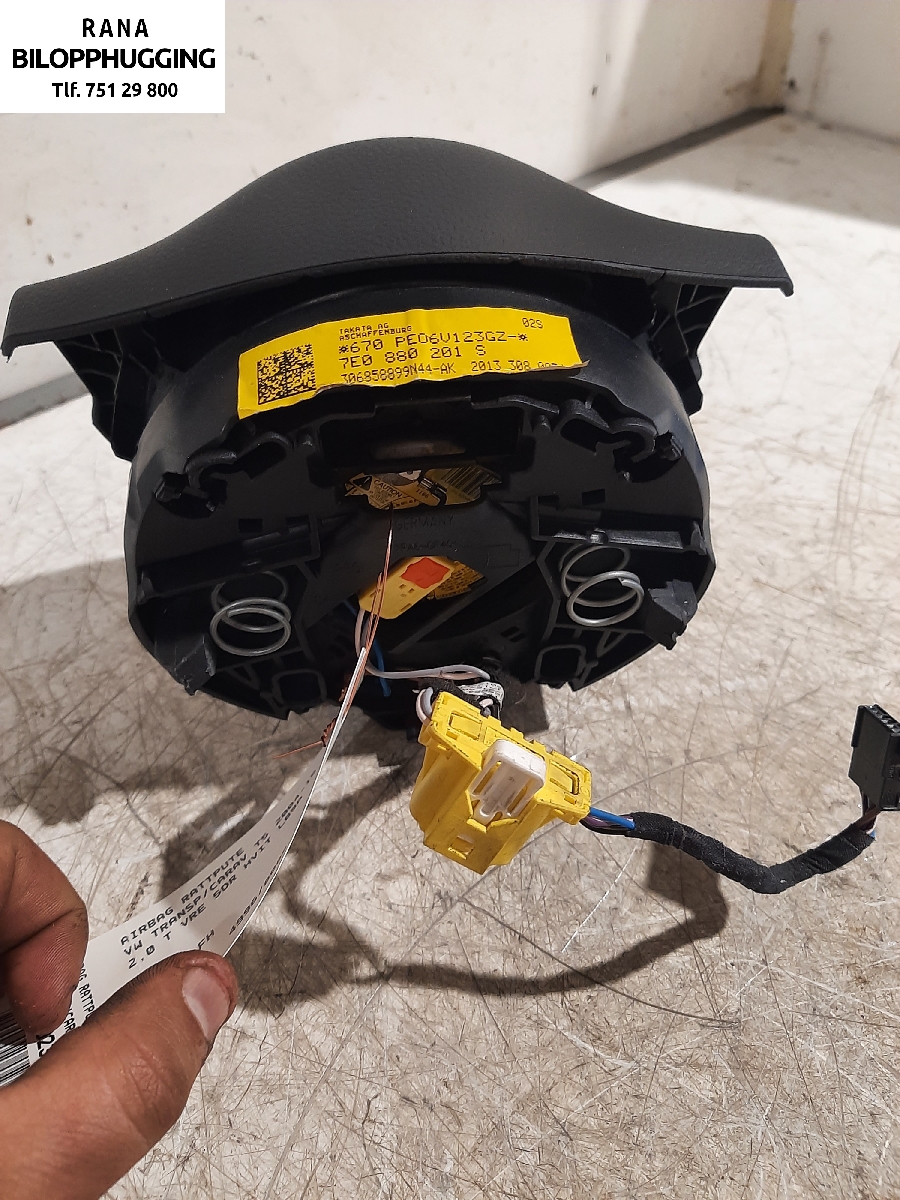Airbag rattpute til VW Transporter / Caravelle 2009-2015 (Fase 2) (T5) (T5) (2,0 tdi CAAC||7E0 880 201S)