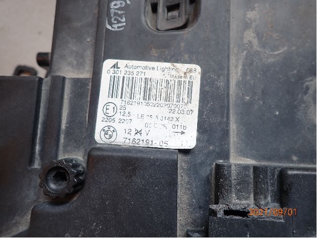 Frontlykt venstre halogen til BMW X3 2007-2010 (Fase 2) (E83) (E83) (2,0 sd  Diesel suv|)