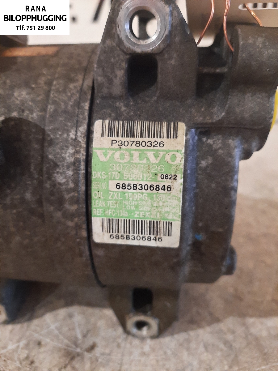 Aircondition kompressor til Volvo XC70 2005-2007 (Type I, Fase 2) (CROSS CONTERY XC 70|P30780326|NBA 0131|8708581)