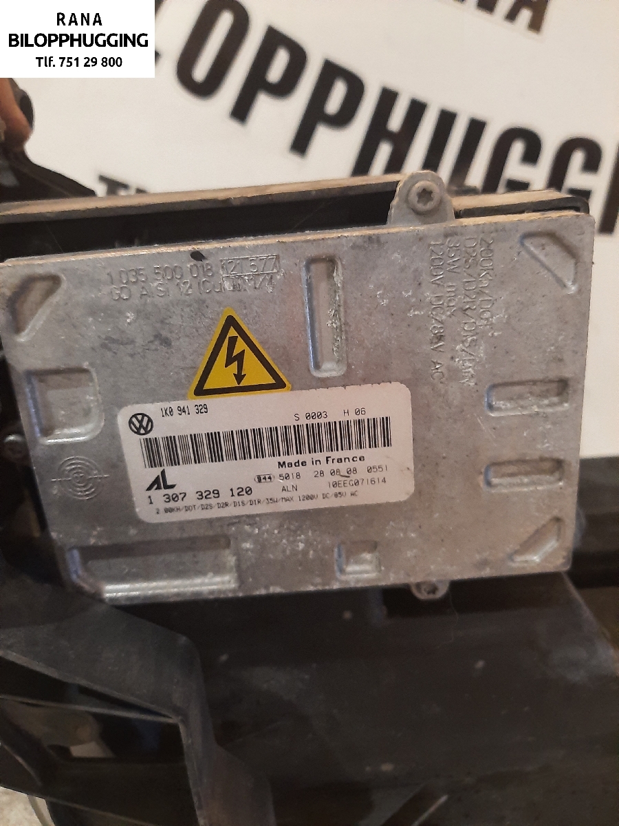 Frontlykt høyre xenon til VW Touran 2007-2010 (Type I, Fase 2)  (1,9 TDI  bls|1T1941754A|)